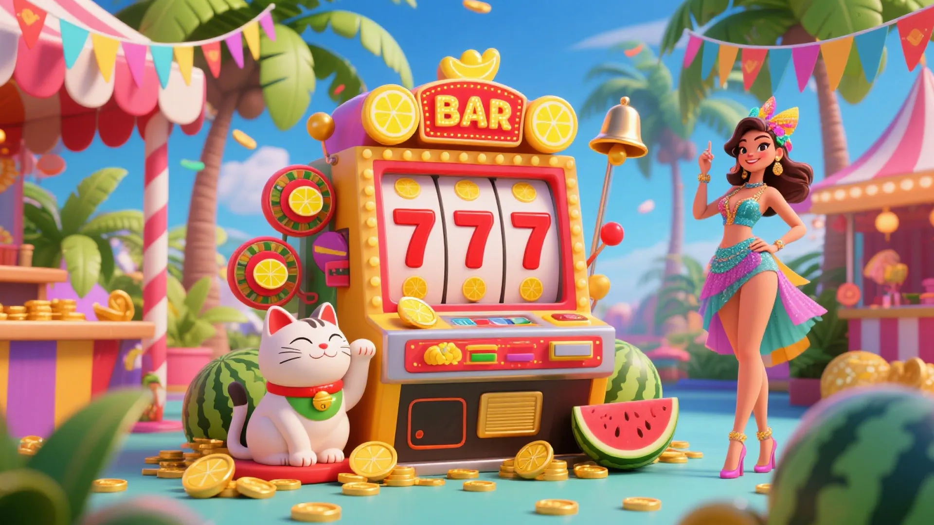 89p.com Colagem de slots com carretéis, símbolos wild e jackpot