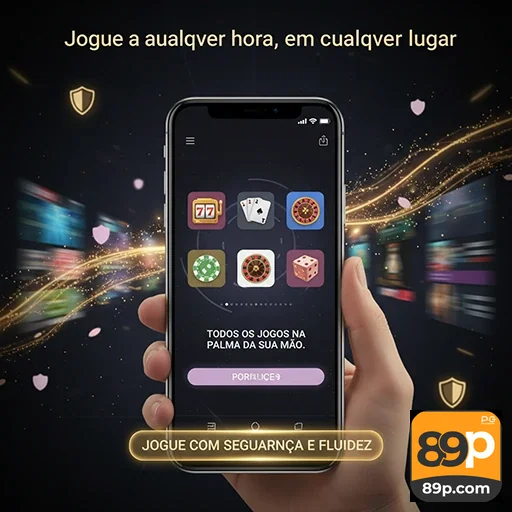 Tela do app 89p.com com acesso mobile seguro