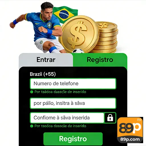 Tela de login no site oficial 89p.com com acesso seguro